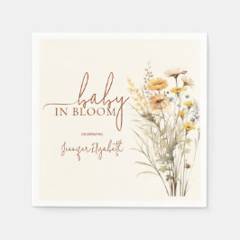 Baby i Bloom Wildblomme Baby Shower Pappersservett