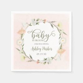 Baby i Bloom Wildblomme Baby Shower Pappersservett
