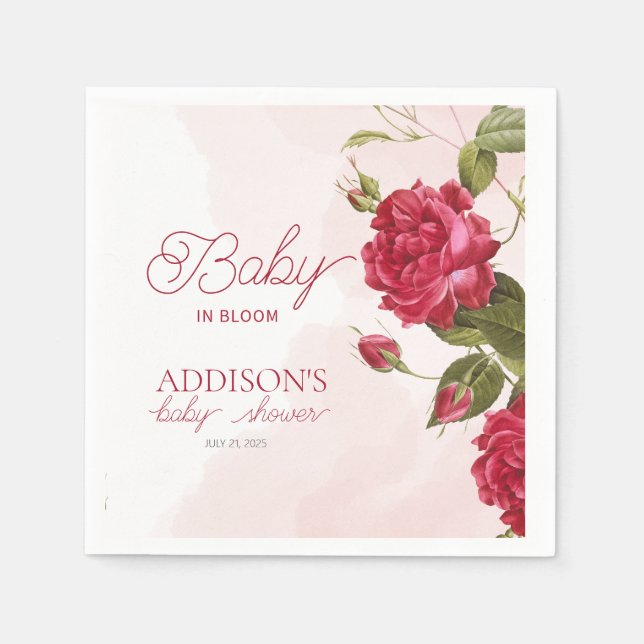 Baby i Bloom Wildblomme Baby Shower Pappersservett (Framsidan)