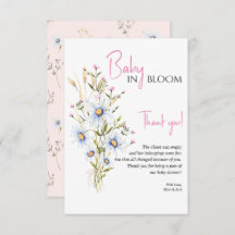 Baby i Bloom Wildblomme Baby Shower Tack