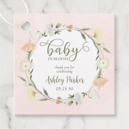 Baby i Bloom Wildblomme Baby Shower Tack Gåvor Etiketter