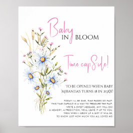 Baby i bloom Wildblomme Baby Shower Time Capsule Poster