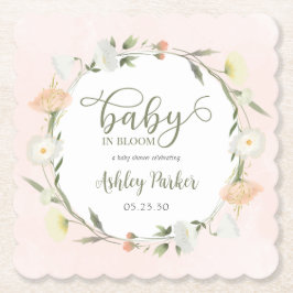 Baby i Bloom Wildblomme Baby Shower Underlägg Papper