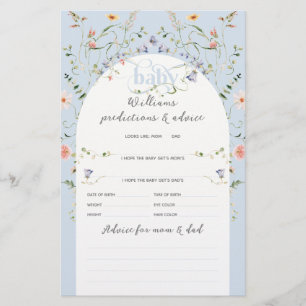 Baby i Bloom Wildblomme Blue Boy Shower Game