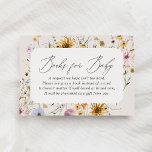 Baby i Bloom Wildblomme Bokar för Baby Tilläggskort<br><div class="desc">Begär att vänner och familj tar med sig ett bok till baby för den här eleganten vår-blomsterförslutningskort,  som innehåller vildblommor med vattenfärg i muterade pastelltoner.</div>