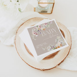 Baby i Bloom Wildblomme Vår Baby Shower Pappersservett