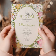 Baby i Bloom Wildblommes Blommigt Baby Shower