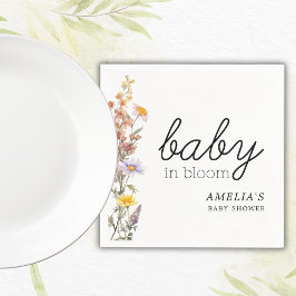 Baby i Bloom Wildblommes Elegant Baby Shower Pappersservett