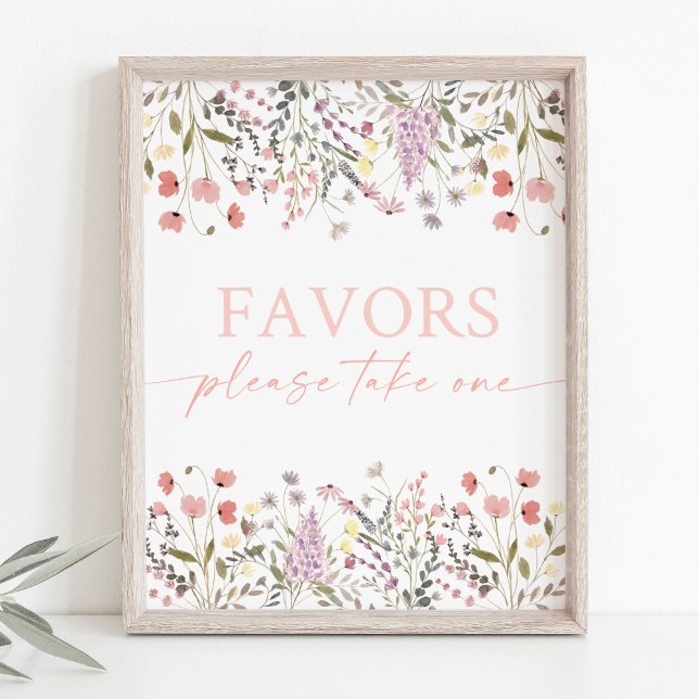 Baby i bloom Wildblommes favoritskylt för babykläd Poster (Skapare uppladdad)