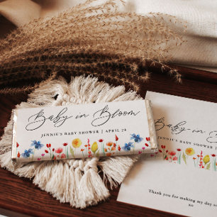 Baby i Bloom Wildblommor Candy Pub Wrapper Flygblad