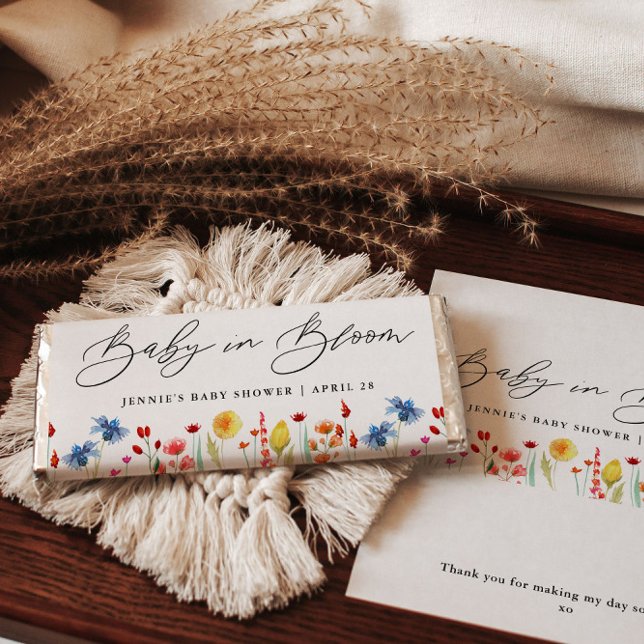 Baby i Bloom Wildblommor Candy Pub Wrapper Flygblad (Skapare uppladdad)