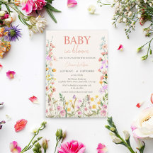 Baby i Bloom Wildbloms Blommigt Girl Baby Shower