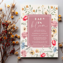 Baby i Bloom Wildbloms Vintage Girl Baby Shower