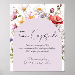 Baby i Bloom WildFlower Baby Shower Time Capsule Poster