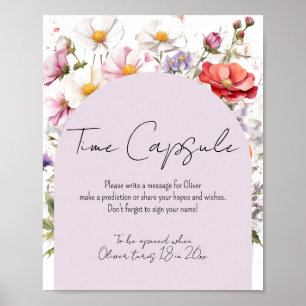 Baby i Bloom WildFlower Baby Shower Time Capsule Poster