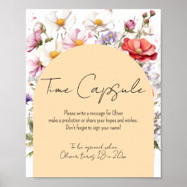Baby i Bloom WildFlower Baby Shower Time Capsule Poster