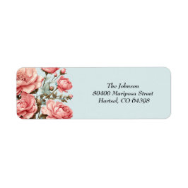 Baby i Bloom WildFlower Lilac Baby Shower Returadress Etikett