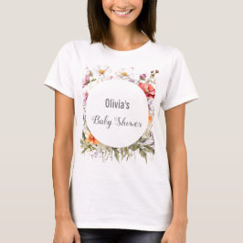 Baby i Bloom WildFlower Lilac Baby Shower T Shirt