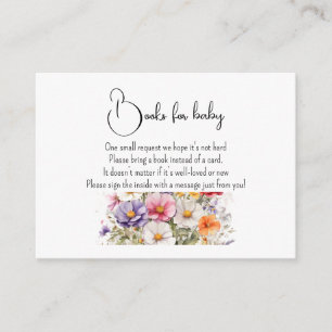 Baby i Bloom WildFlower Lilac Baby Shower Tilläggskort