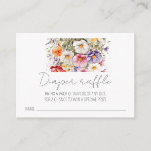 Baby i Bloom WildFlower Lilac Baby Shower Tilläggskort