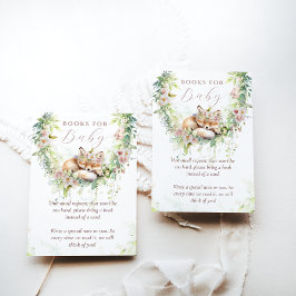 Baby i Bloom Woodland Blommigt Baby Shower Bokar Tilläggskort