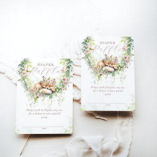 Baby i Bloom Woodland Blommigt Baby Shower Diwer Tilläggskort