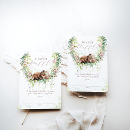 Baby i Bloom Woodland Blommigt Baby Shower Diwer Tilläggskort