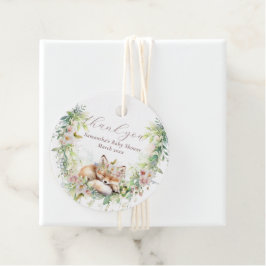 Baby i Bloom Woodland Blommigt Flicka Shower Gåvor Etiketter