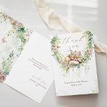 Baby i Bloom Woodland Blommigt Flicka Shower Tack Kort<br><div class="desc">Baby i Bloom Woodland Blommigt Flicka Shower-inbjudan</div>