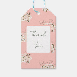 Baby i Bloom Wrapping Papper för Babyskåda Presentetikett