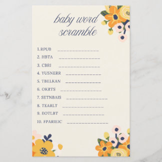 Baby i bloombabblådaren Ord-bildspel