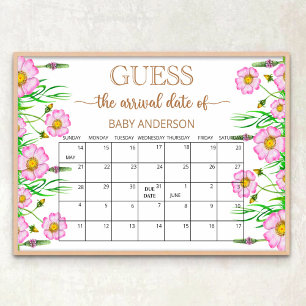 Baby i bloombabydusch gissa tidskalender poster