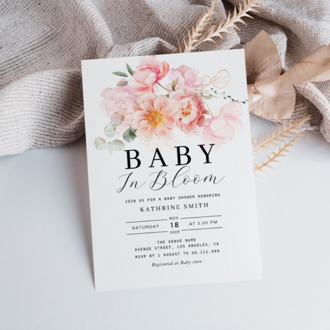 baby i bloombabyduschen inbjudningar (Skapare uppladdad)