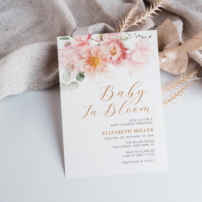 Baby i bloombabyduschinbjudan inbjudningar (Skapare uppladdad)