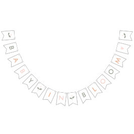 Baby i bloombabyskor, buntbanderoll vimplar