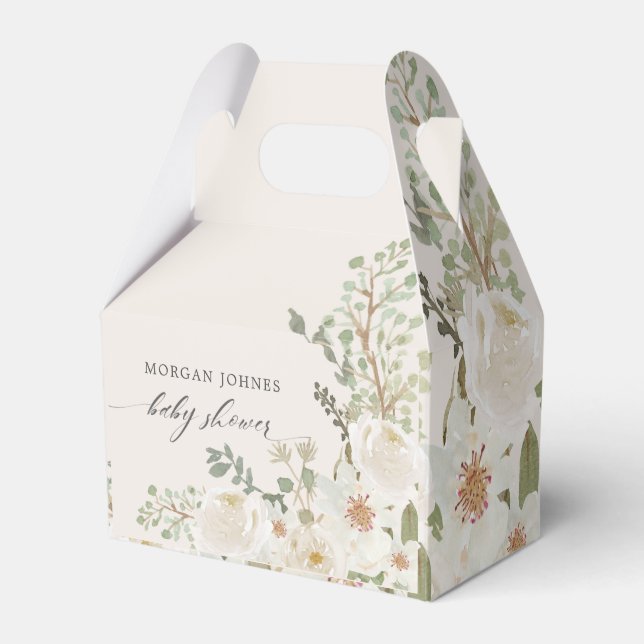 baby i bloomens elfenbensdusch för blommigt presentaskar (Framsidan Sidan)