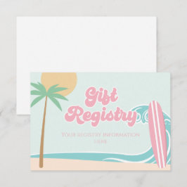 Baby i boenderegister för Surfing Baby Shower Tilläggskort