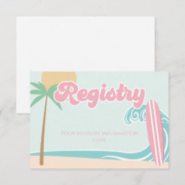 Baby i boenderegister för Surfing Baby Shower Tilläggskort