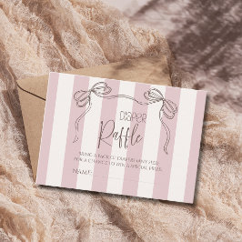 Baby i Coquet Baby Shower Blushbåge Blöja-Lottteri Tilläggskort