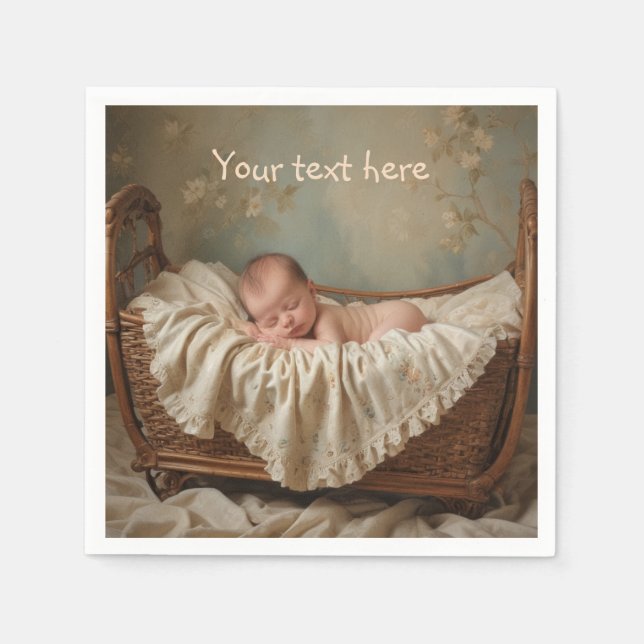 Baby i Cradle Pappersservett (Framsidan)