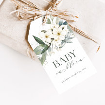 Baby i Eleganten Bloom Greenery Favor