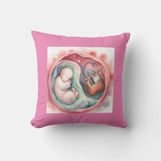 Baby i ett mor sköb kudde