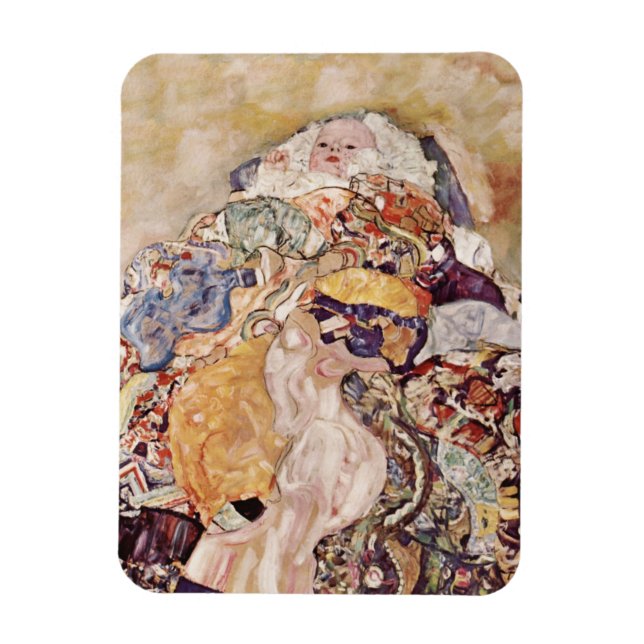 Baby i Färgad Quilt Magnet (Vertikal)