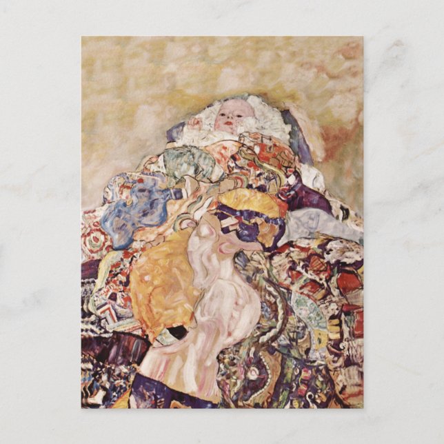 Baby i Färgad Quilt Vykort (Framsida)