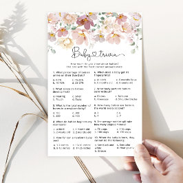 Baby i friblommor av vilda blommor baby trivia-spe