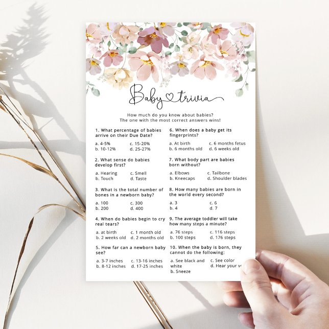 Baby i friblommor av vilda blommor baby trivia-spe (Skapare uppladdad)