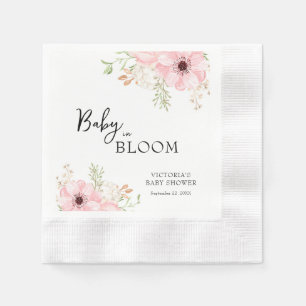 Baby i full blom Babyshower Pappersservett
