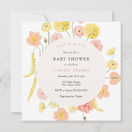 Baby i inbjudan till babyådgivare i Bloom Blommigt