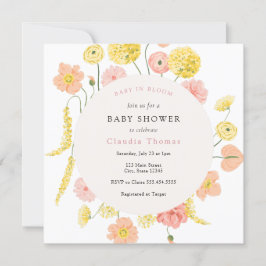 Baby i inbjudan till babyådgivare i Bloom Blommigt