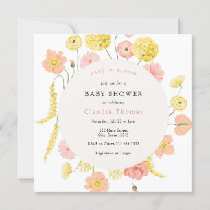 Baby i inbjudan till babyådgivare i Bloom Blommigt